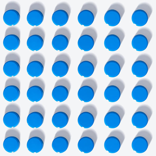 Fridge Magnets, 40 Pcs Heavy Duty Round Magnets for Whiteboard, Fridge, Locker, Office, Classroom - Blue
