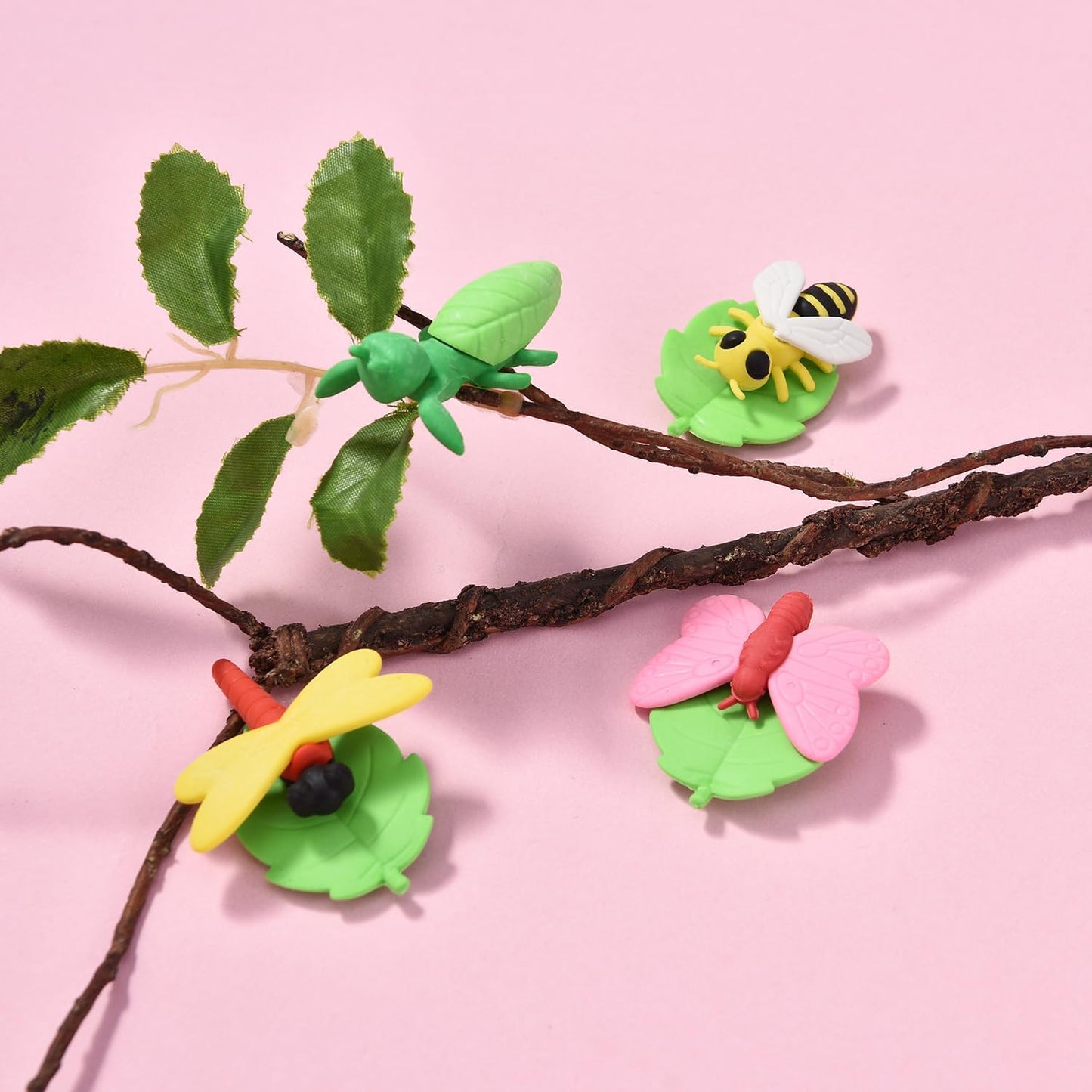 12 Pack 3D Animal Erasers for Kids, Boys and Girls - Fun Take Apart Insect Erasers for School Supplies, Prize Gifts, Party Favors