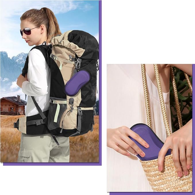 FINTIE Sunglasses Case, Hard EVA Shell Shockproof Sport Glasses Case with Metal Carabiner Travel Zipper Eyeglasses Holder