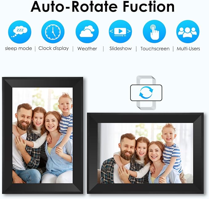 Uhale Digital Picture Frame 10.1 inch IPS Touch Screen Digital Photo Frame WiFi Enabled丨Wall Mountable丨Auto-Rotate Send Best Wishes via “Uhale ”App-for Families＆Friends or Grandparents Gift