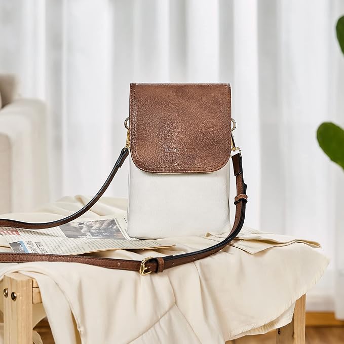 BOSTANTEN Small Crossbody Bag for Women Designer Cell Phone Purse | Vegan Leather, Multiple Pockets, Card Slots, Compact Size for Phone, Cards and Keys, Daily Travel Shopping Use