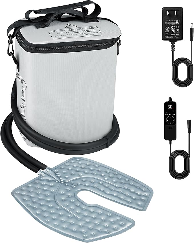 Ice Machine for Knee After Surgery – 19 QT (18L) Cold Therapy System with Timer, 5 Speeds – Circulating Cold Water for Knee, Back, Shoulder Pain Relief & Post-Surgery Recovery (Dad Gifts & Mom Gifts)