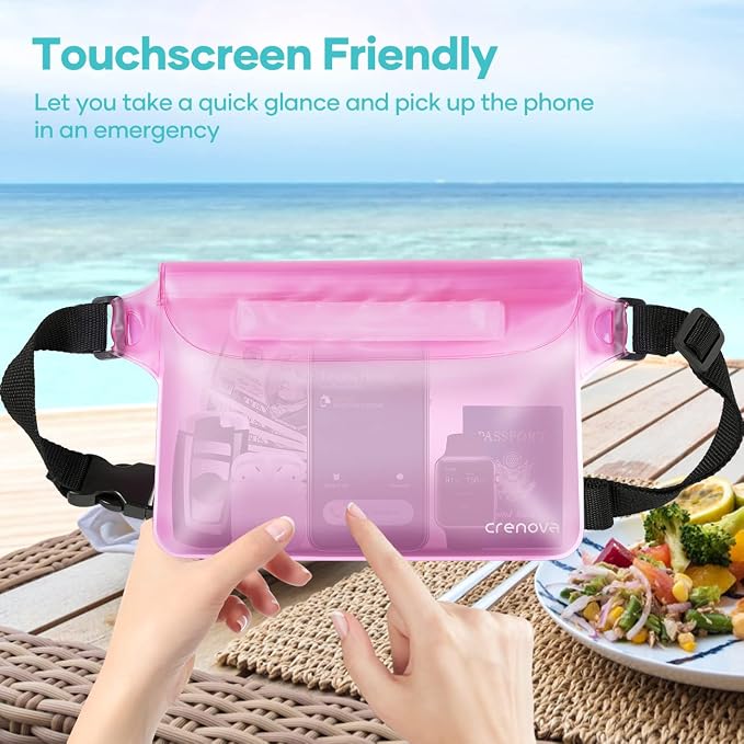 Waterproof Fanny Packs for Women, Sandproof Dry Bag for Beach, Water proof Pouch for Phone Passport Purse, Floating Waterproof Bags for Cruise Travel Water Park Boating Fishing Diving Surfing Kayaking | Floating, ideal for Beach, Boating & Kayaking&Fis...