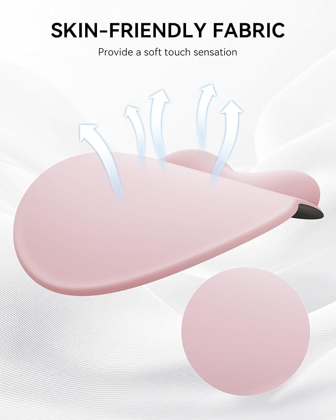 Laborio Ergonomic Mouse Pad with Wrist Rest for Desktop(2 Pack, Light Pink) | Non-slip Base, Gel Wrist Support, Mouse Pads+wrist Rest Set, 10.6''l X 9''w Large Size