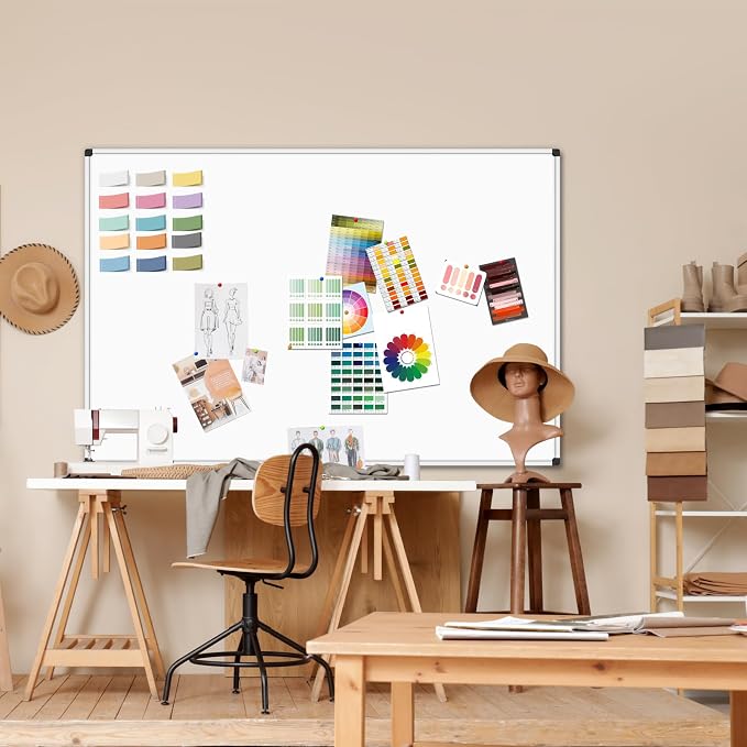 XBoard Magnetic Dry Erase Board 72 x 48 Inches Wall-Mounted, 6'x4' Whiteboard with Marker Tray, Aluminum Frame White Board for School Office and Home