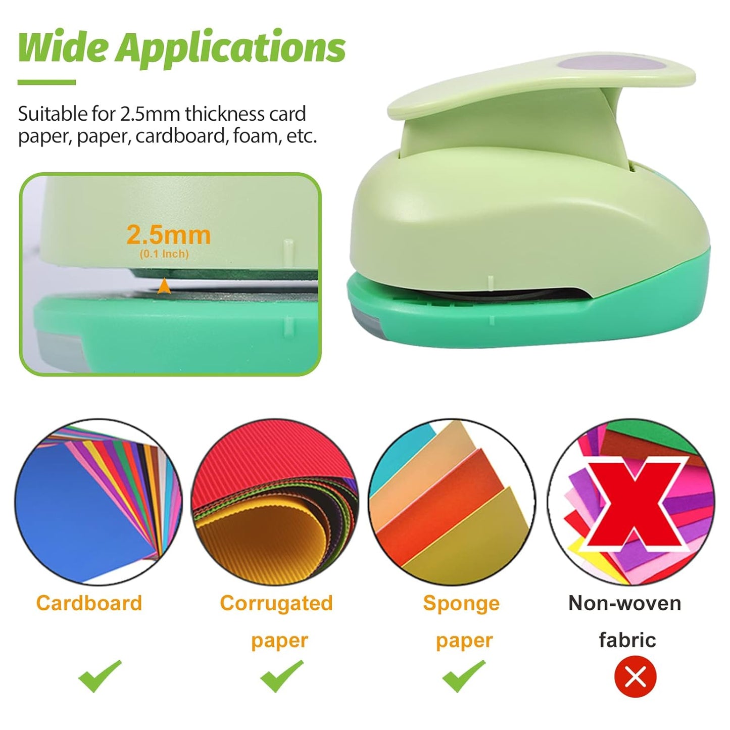 UCEC Paper Punch, 3 Inch Circle Punch Large Hole Puncher Paper Circles Craft Puncher Handmade Paper Punches for Crafting Scrapbooking Cards Arts Fun Projects Back to School Supplies