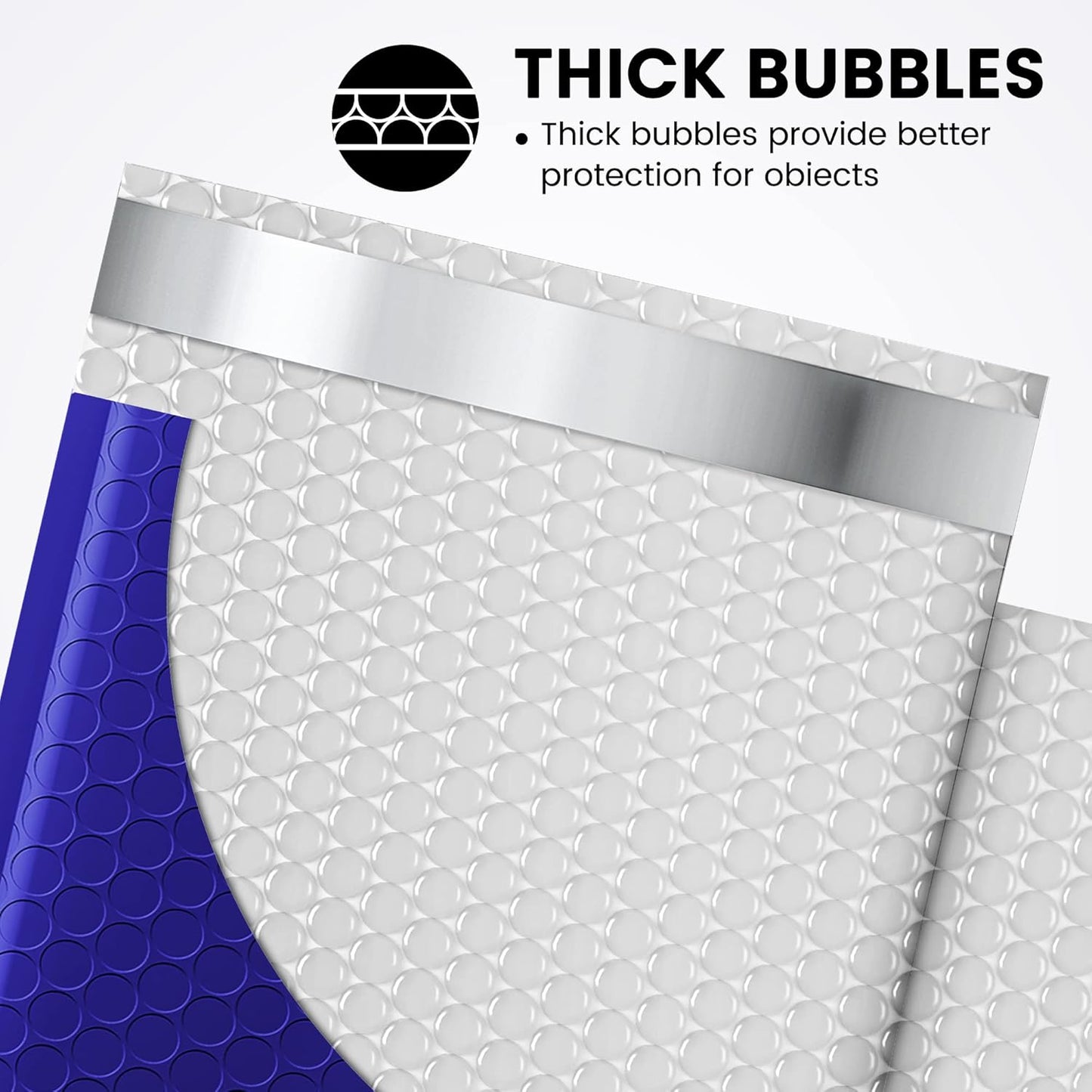Fuxury Bubble Mailer,100Pcs 6x10" Bubble Mailers Royal Blue Shipping Padded Envelopes Usable Size 6x9" Opaque Mailing Envelopes Bubble Padded for Mailing,Packaging, Small Business,Bulk #0