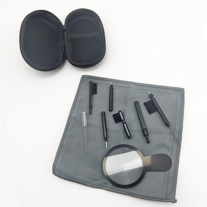10 PCS Hearing Aid Cleaning Kits Hearing Amplifier Brush Tools Earbuds Headphones Cleaner Brush Kits with Case Set B