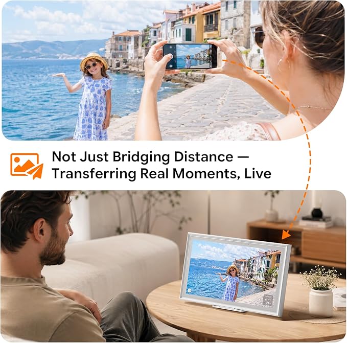 15.6" 1080P HD Digital Calendar&Photo Frame, Auto-Sync to iCloud&Google&Outlook, Touchscreen Wall Planner, Chore Chart, To-Do&AI Meal Planner, No Subscription, Wall/Desk Mount, Gift for Mom