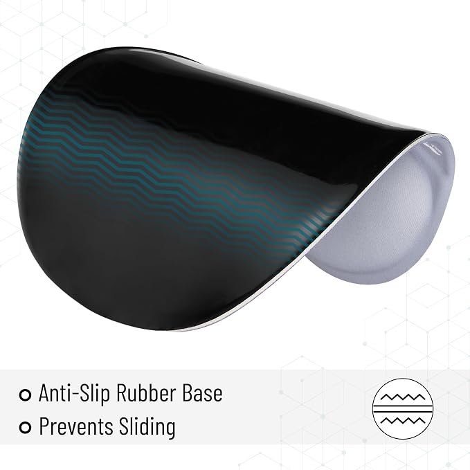 Mr. Pen- Ergonomic Mouse Pad with Wrist Rest | Light Gray Breathable Fabric with Memory Foam Cushion, Non-Slip Rubber Base, Gel Mouse Pad with Wrist Support