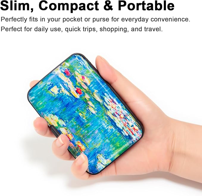 Credit Card Holder Small RFID Blocking Wallet Business Metal Slim Mini Aluminum Hard Case for Women Men