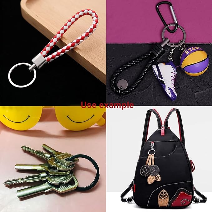 20 Pack Key Ring Keychain 1 Inch(25mm) Diameter Metal Flat Split Key Chains Rings Mix Colors for Home Car Dog Tag Office Lanyards Keys Attachment