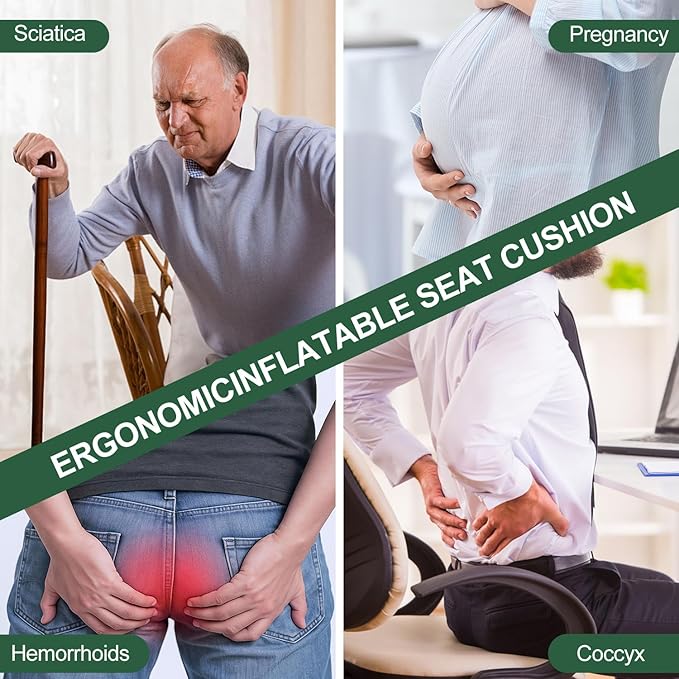 Seat Cushion, Large Size Office Chair Cushion for Work Home Driving, Memory Foam Sciatica Pressure Relief, Office Chair Cushion for Wheelchair Car, Best Gifts for Senior Women Men