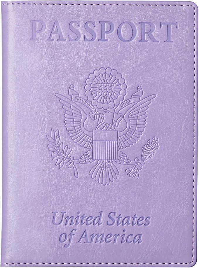 TIGARI Passport Holder for Travel Women Men, Valentines Day Gifts PU Leather Wallet Cover Case Sleeve, Waterproof Protected Document Organizer, Vacation Plane Cruise Travel Essentials