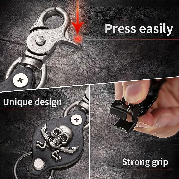 Heavy Duty Glove & Hat Clip with Carabiner, All-Metal Spring Clamp Work Glove Holder for Tool Belt, Harness, Backpack