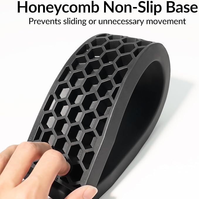 Keychron Black Silicone Wrist & Palm Rest, 17.56" for 100% Alice Layout Mechanical Keyboards (Q13 Max / Q13 Pro) – Full Honeycomb Anti-Slip Base, Smooth and Soft Typing Support