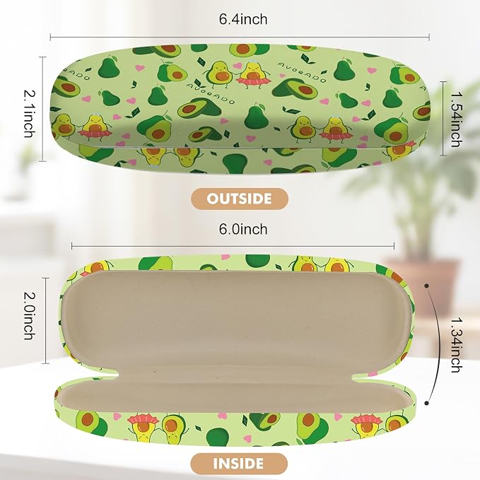 Glasses Case Hard Shell,Portable Protective Eyeglasses Case, Eyeglass Holder Box with Cleaning Cloth, for men women