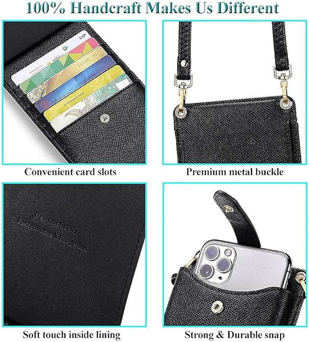 Peacocktion Small Crossbody Cell Phone Purse for Women, Lightweight Mini Small Crossbody Bags for Women with Card Slots