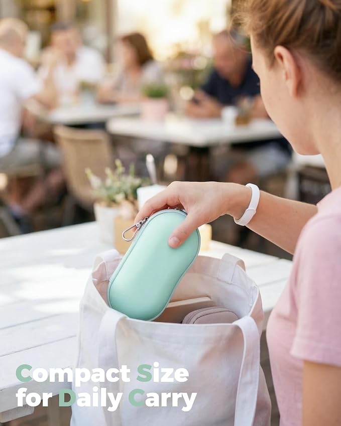 ProCase Sunglasses Case, Hard Shell Glasses Case for Men Women -Lightblue | Travel Shockproof Eyeglass Case with Metal Hanging Hook and Velvet Lining, Zipper Sport Glasses Holder Organizer for Gifts