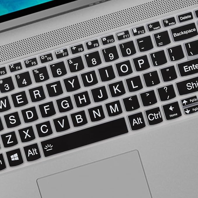 Large Print Keyboard Cover for Lenovo Yoga 7i 15.6" 16", IdeaPad 3/IdeaPad 3i 15.6 17.3, IdeaPad 5/IdeaPad 5i 15.6 17.3, IdeaPad Flex 5/Flex 5 15.6, Yoga Slim 7 15, IdeaPad Slim 7 15.6, ThinkBook 15