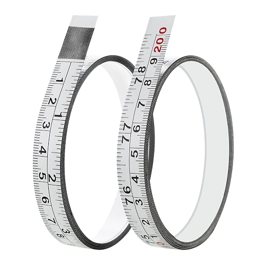 2 Packs 1/2-Inch Self-Adhesive Measuring Tape, 78 Inch or 200cm Peel and Stick Tape Measure, Imperial and Metric Scales, Left-Right Reading Ruler Tape for Workbench, Table Saw, Drafting Table, White