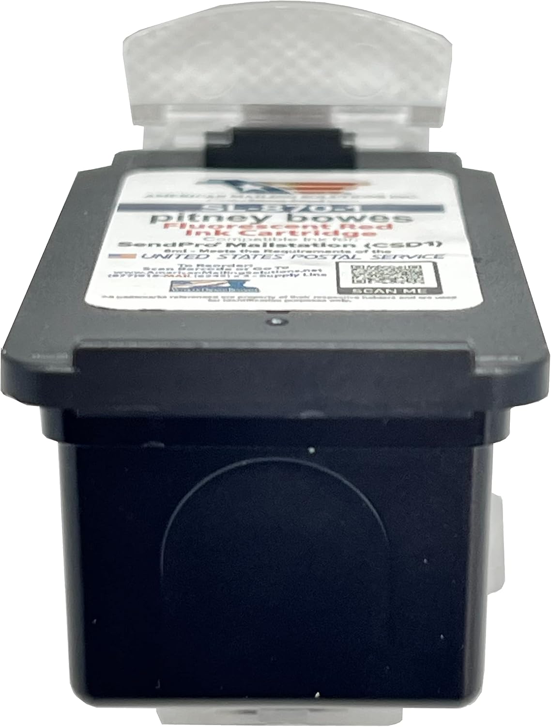 AMERICAN MAILING SOLUTIONS INC. | 4-Pack | PB SL-870-1 Red Fluorescent Ink Cartridge Replacement for SendPro Mailstation (CSD1) Postage Meter…