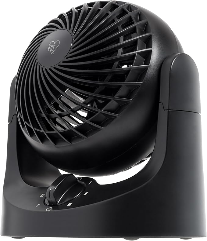 IRIS USA WOOZOO Mini Desk Fan, Dorm Bedside Office, Quiet, 112° Tilt, Black | 32ft Max Air Distance, 108ft² Coverage, 112° Adjustable Vertical Tilt, 27db