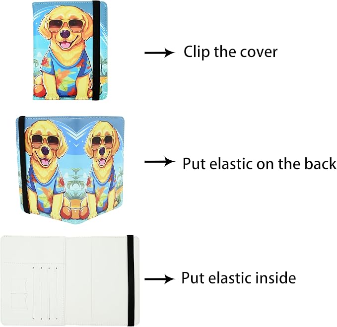 Dog Passport Holder for Women and Men PU Leather Passport Cover for Travel