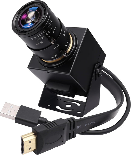 SVPRO 4K USB HDMI Camera Manual Zoom Webcam for Close Up with 2.8-12mm Variable Lens,Plug and Play Camera for Industrial,Streaming and Home Video