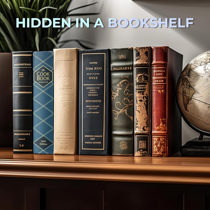 Book Safe with Combination Lock, Hidden Safe (9.5 x 6.2 x 2.2 Inch) with Fireproof Bag, Secret Diversion Safe, Hollow Book Box Hidden Storage, Money Safe Box for Cash (X-Large COOK)