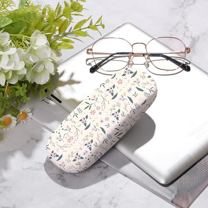 Glasses Case Hard Shell,Portable Protective Eyeglasses Case, Eyeglass Holder Box with Cleaning Cloth, for men women