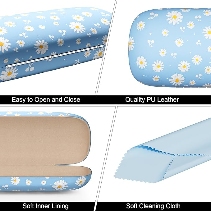 Eyeglasses Case, Hard Shell Protective Case for Glasses, Unisex for Women Men