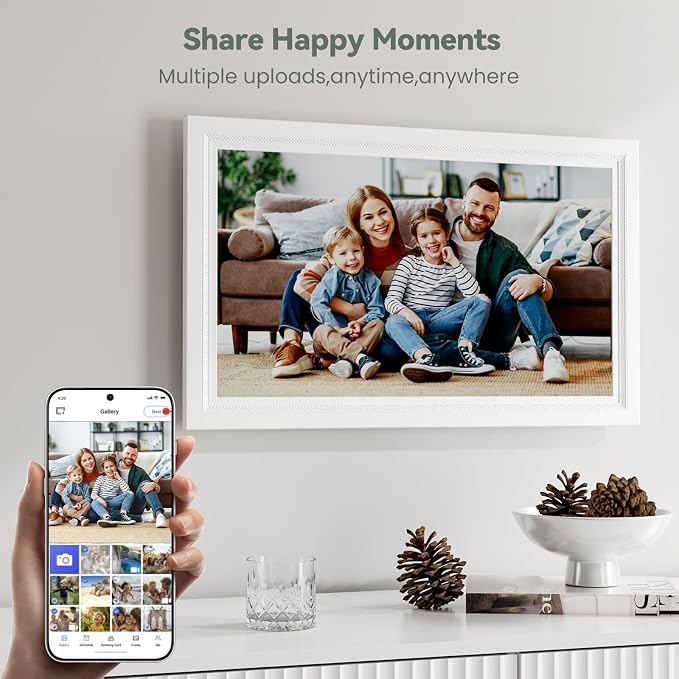 Digital Calendar 10.1-Inch Electronic Calendar Wall Touch Screen, ECalendar Planner with Digital Photo Frame for Family Organizer,Auto-Sync with Family Schedule, Chore & Meal Planner, Wall/Desk Mount