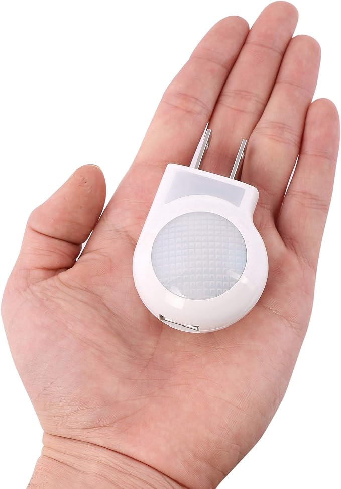 Portable Plug-in 0.7W Travel LED Night Light - 2 Pack of White