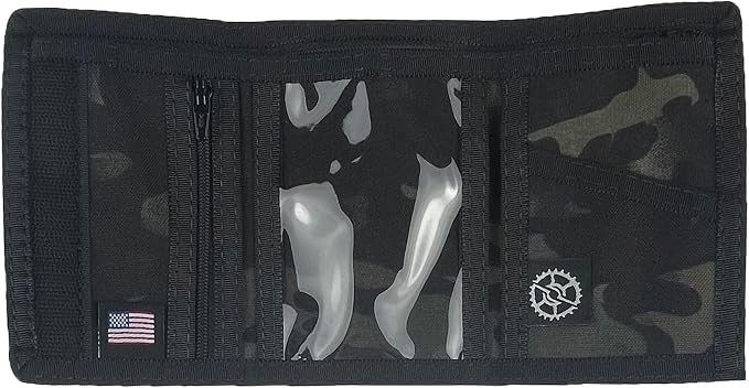 Nylon Billfold Wallet with Zippered Coin Pocket (MultiCam Black Camo)
