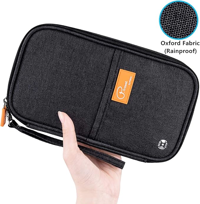 VanFn RFID Travel Passport Wallet, Family Passport Holder, Trip Document Organizer P.Travel Series