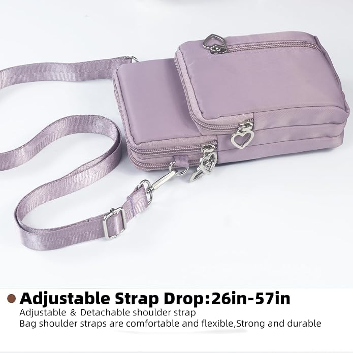 Small Crossbody Bag for Women - Mini Phone Purses with Crossbody Strap and Wallet - Nylon Arm Bag