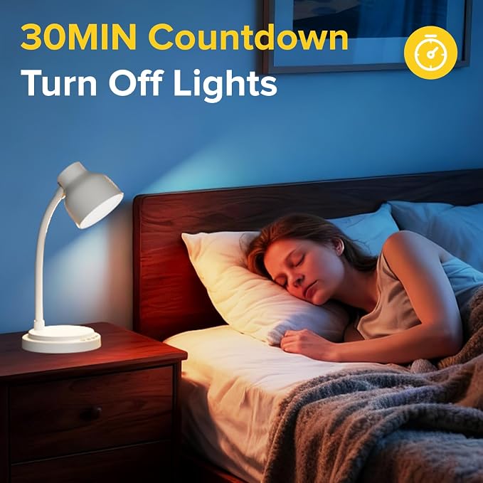 LED Desk Lamp with 96 LEDs,High lumens Table lamp | Desk Lamp for Office Home,4 Brightness Dimmable Flexible Table Lamp,Reading Light for Bedside, Office, and Study Desk Use