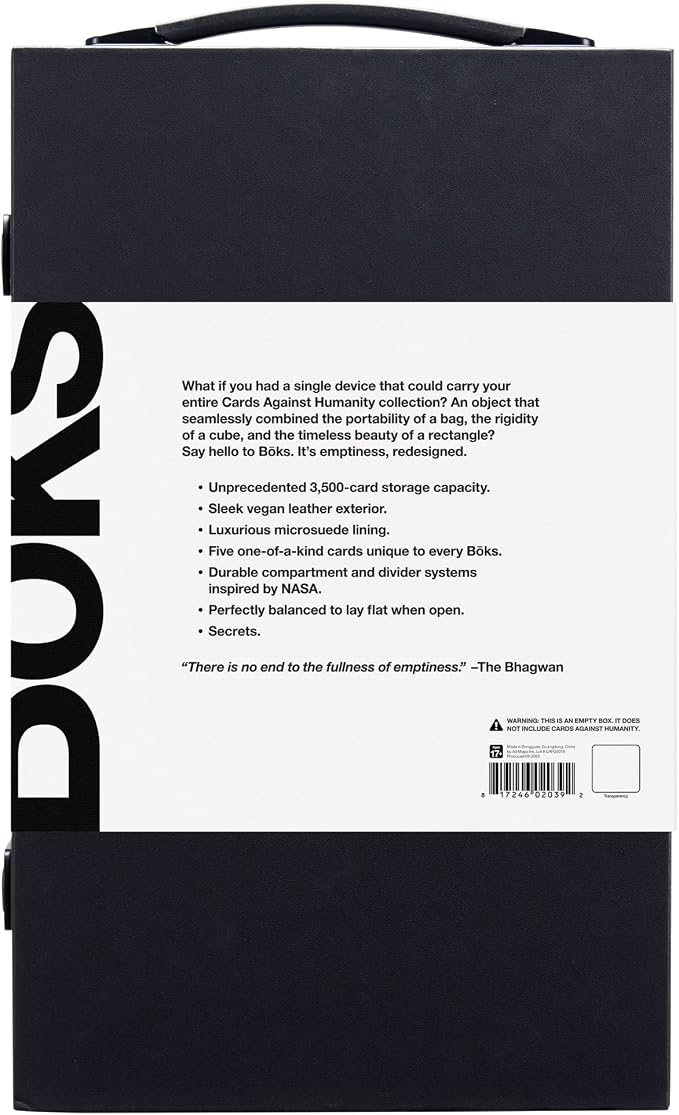 Cards Against Humanity: Bōks • Official Premium Storage Case • Holds Over 3,500 Cards