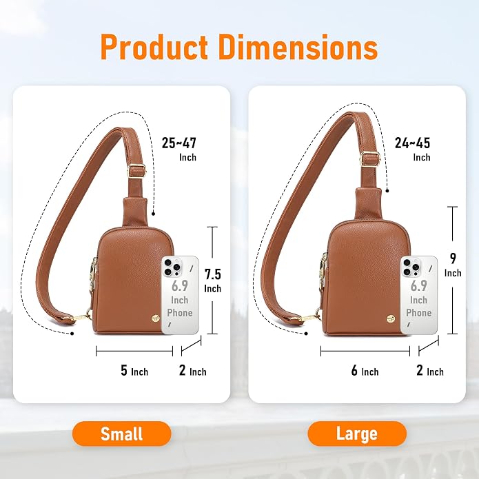 Lightweight Small Crossbody Sling Bag for Women | Mini Travel Purse,Multi-pocket with Card Slots,Durable Vegan Leather,Everyday Carry