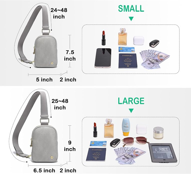 Anti Theft Crossbody Bag for Women, Small RFID Blocking Sling Purse with Zipper Lock for Travel, Vegan Leather