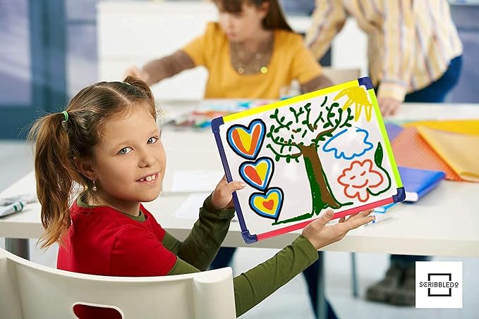 Small White Board Dry Erase Board for Kids Portable 9"x12" Lapboard Travel Drawing Magnetic Mini Whiteboard for Students Teachers School Supplies Small Dry Erase Board for Kids 4 Markers Included