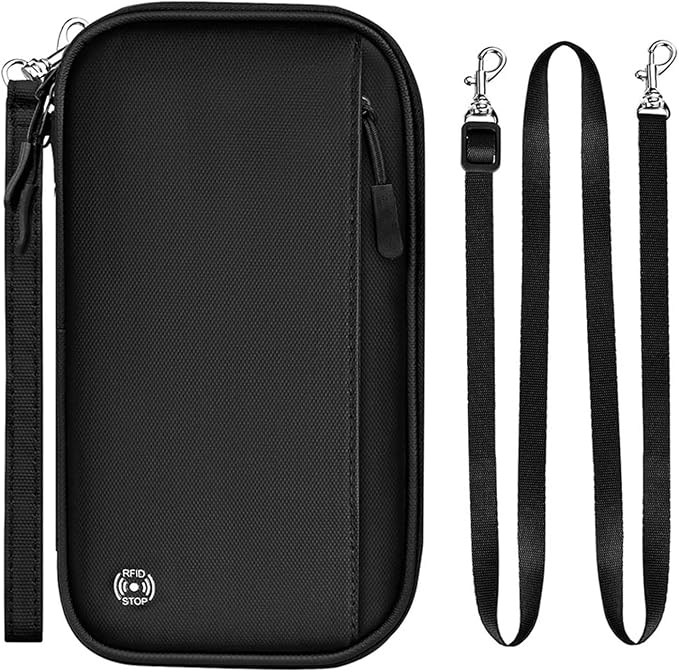 Family Passport Holder, RFID Blocking Multi-functional Travel Document Organizer, for Women, Men, and Families