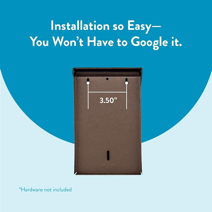 Architectural Mailboxes Modern Heritage Wall Mount Mailbox, Bronze, Small | Galvanized steel build for outside with weather-resistant outdoor construction and a rust-resistant powder-coat finish.