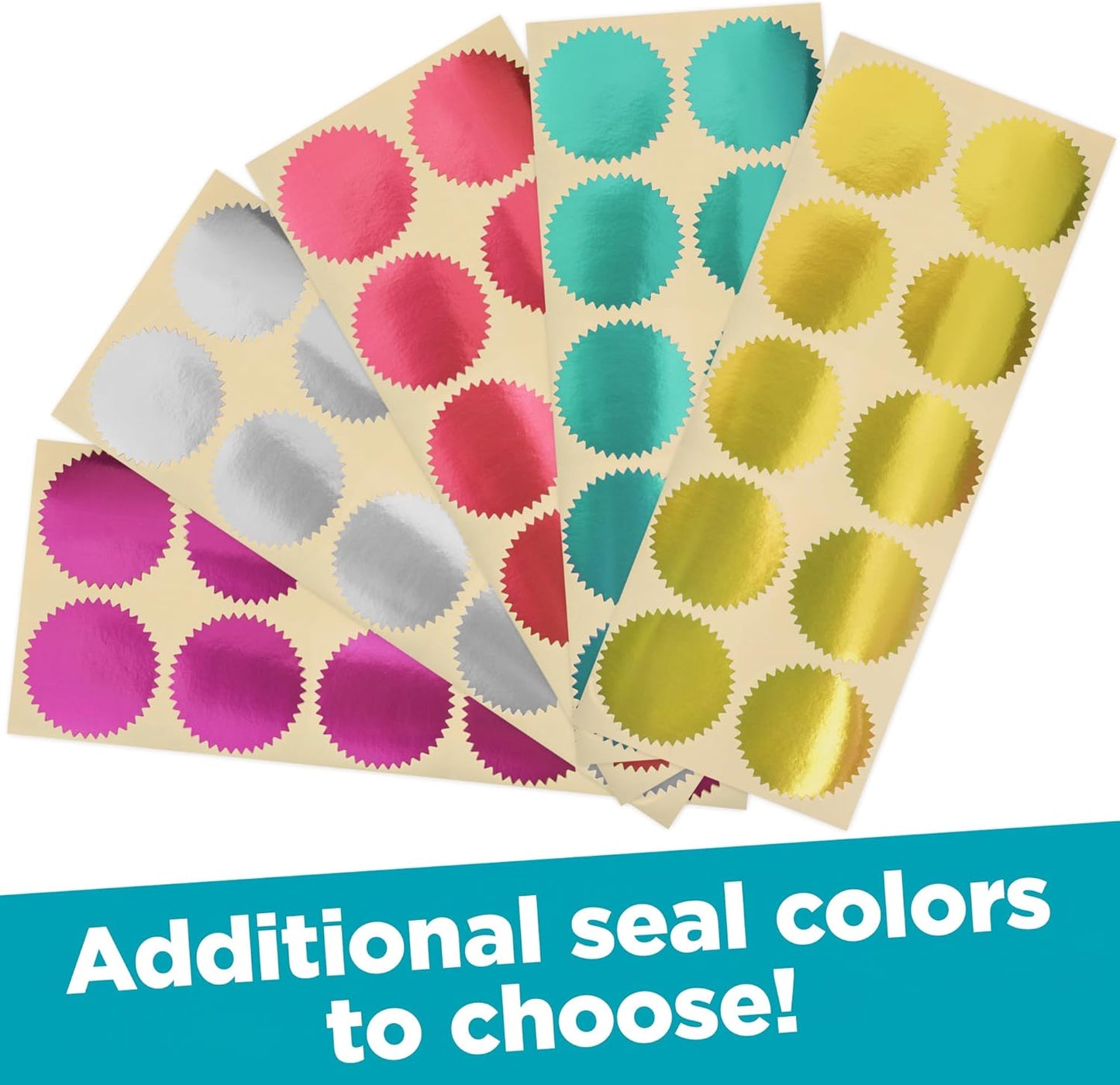 MaxMark Notary Seal Round Embosser for Delaware State - Includes Gold Burst Seal Labels (50 Count)