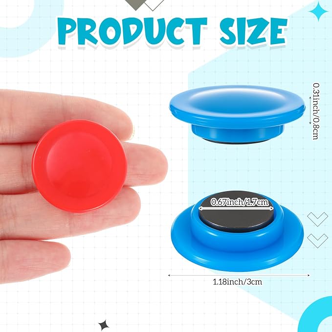 Outus 45 Pieces Vintage Round Whiteboard Magnets 3 cm Refrigerator Magnets Dry Board Mini Fridge Teacher Supplies for Home Offices