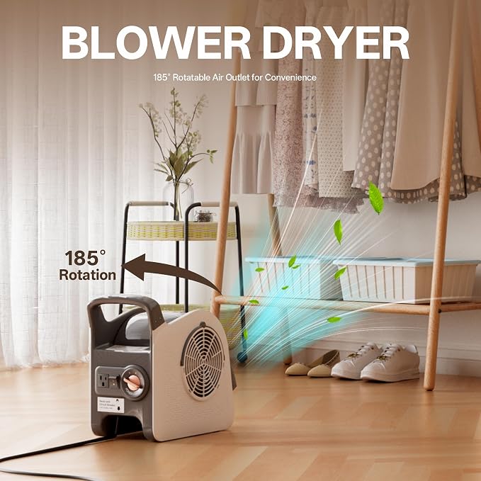 High Velocity Blower Floor Fan,355 CFM Air Mover Fan for Job Site and Home, Floor Drying Fan for Cooling and Ventilating, White