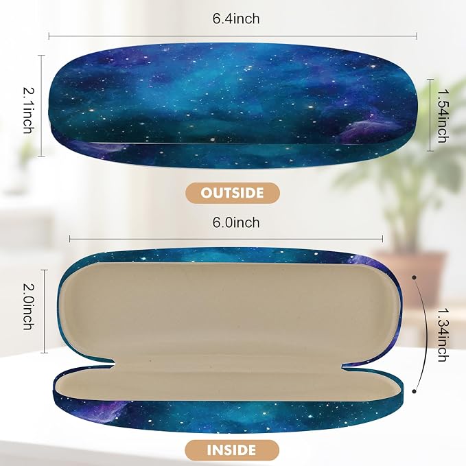 Glasses Case Hard Shell,Portable Protective Eyeglasses Case, Eyeglass Holder Box with Cleaning Cloth, for men women