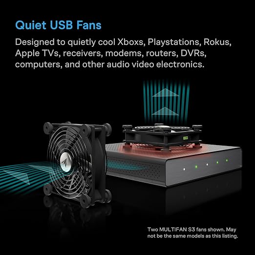 AC Infinity MULTIFAN Mini, Compact 40mm x 20mm USB Fan, UL-Certified for VR Gear, Aquarium, Roku, Router, Raspberry Pi, Cosplay, Helmet Cooling Ventilation