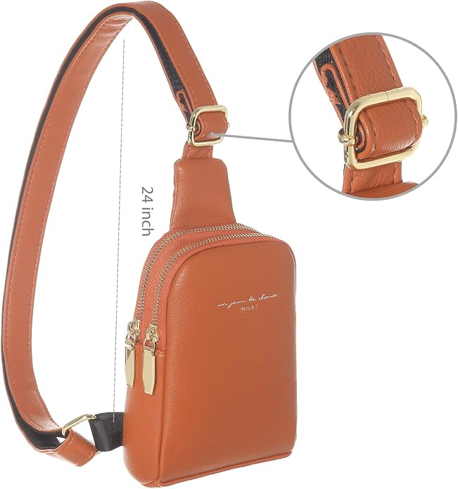 Lightweight Small Crossbody Sling Bag for Women | Mini Travel Purse,Multi-pocket with Card Slots,Durable Vegan Leather,Everyday Carry